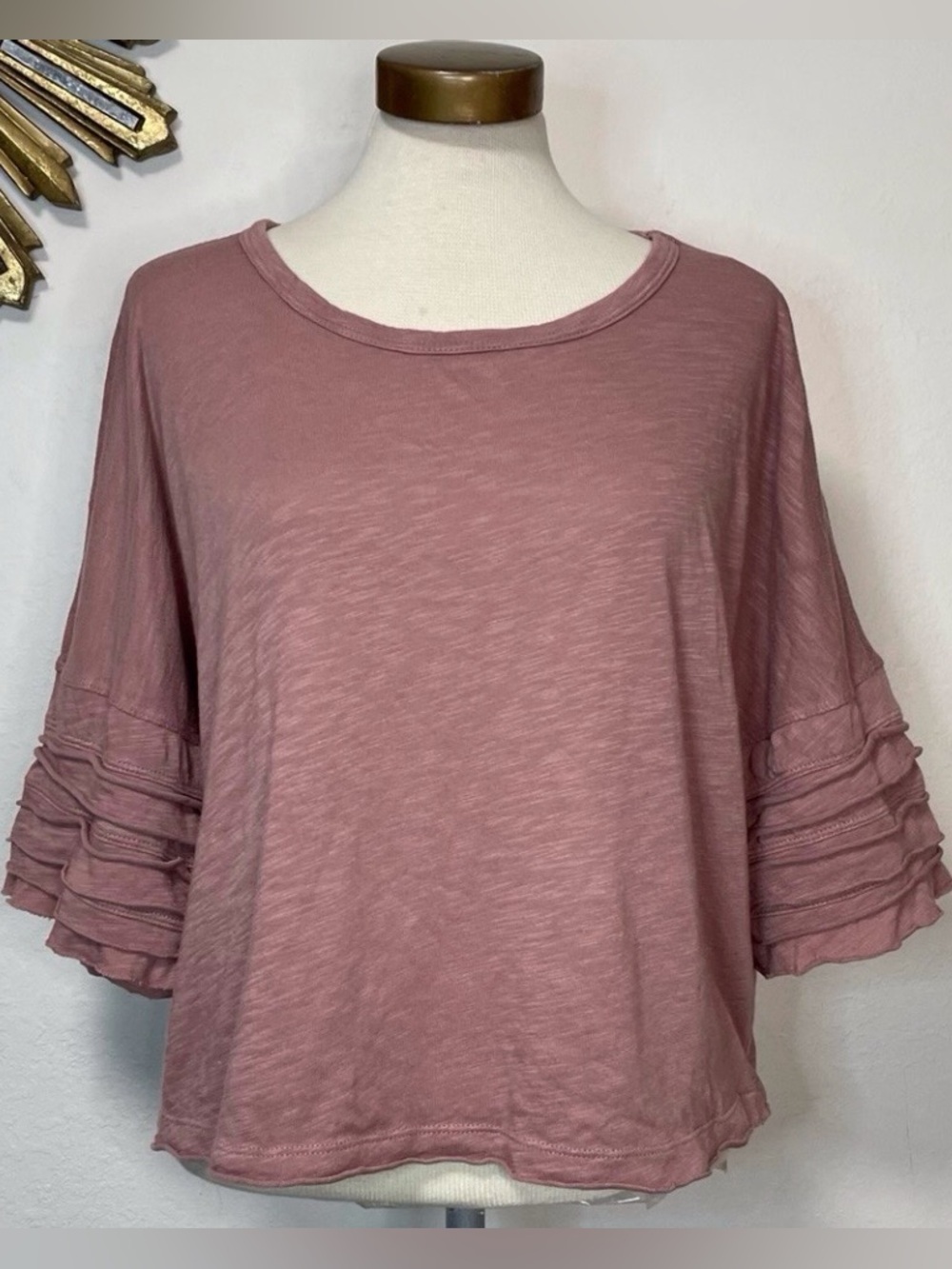 Splendid Ruffle Sleeve Top